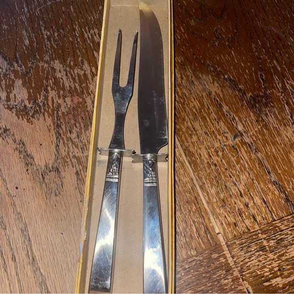 Oneida Brookwood Stainless Carving Set Vintage Carving Set Pre Owned In Origina - Picture 6 of 6